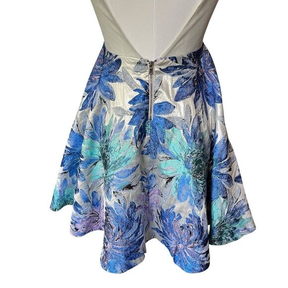Alice + Olivia Foss Brocade Fit & Flare Floral Jacquard Dress Size 0 - Picture 11 of 15